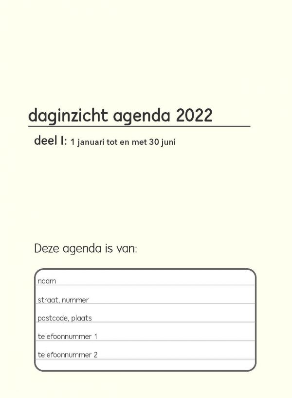 Daginzicht agenda 2022 - Afbeelding 2